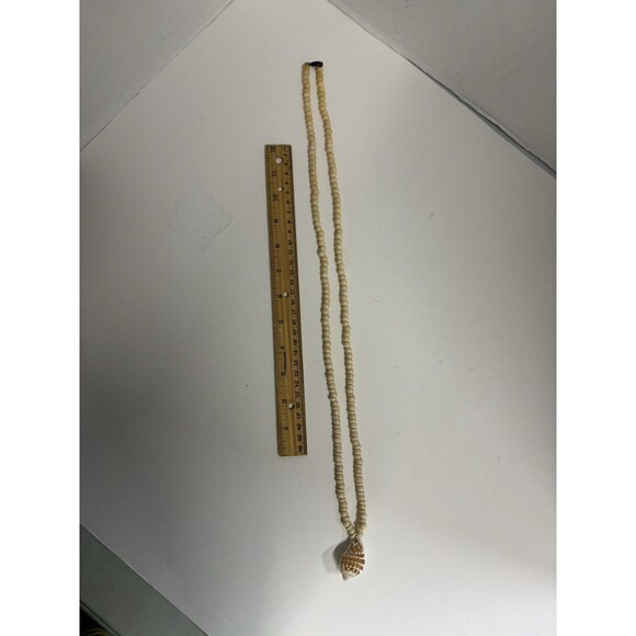 Handmade Beaded Shell Necklace Long - Picture 4 of 4